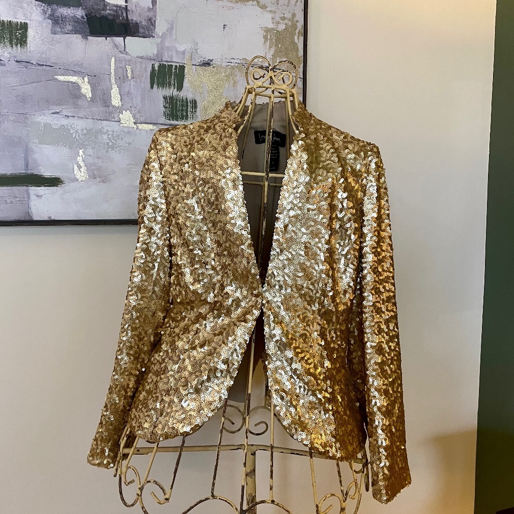 Londonjean gold sequin blazer